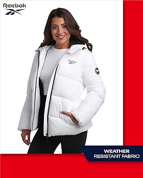 Amazon.com: Reebok Women's Puffer Jacket - Comfort Stretch